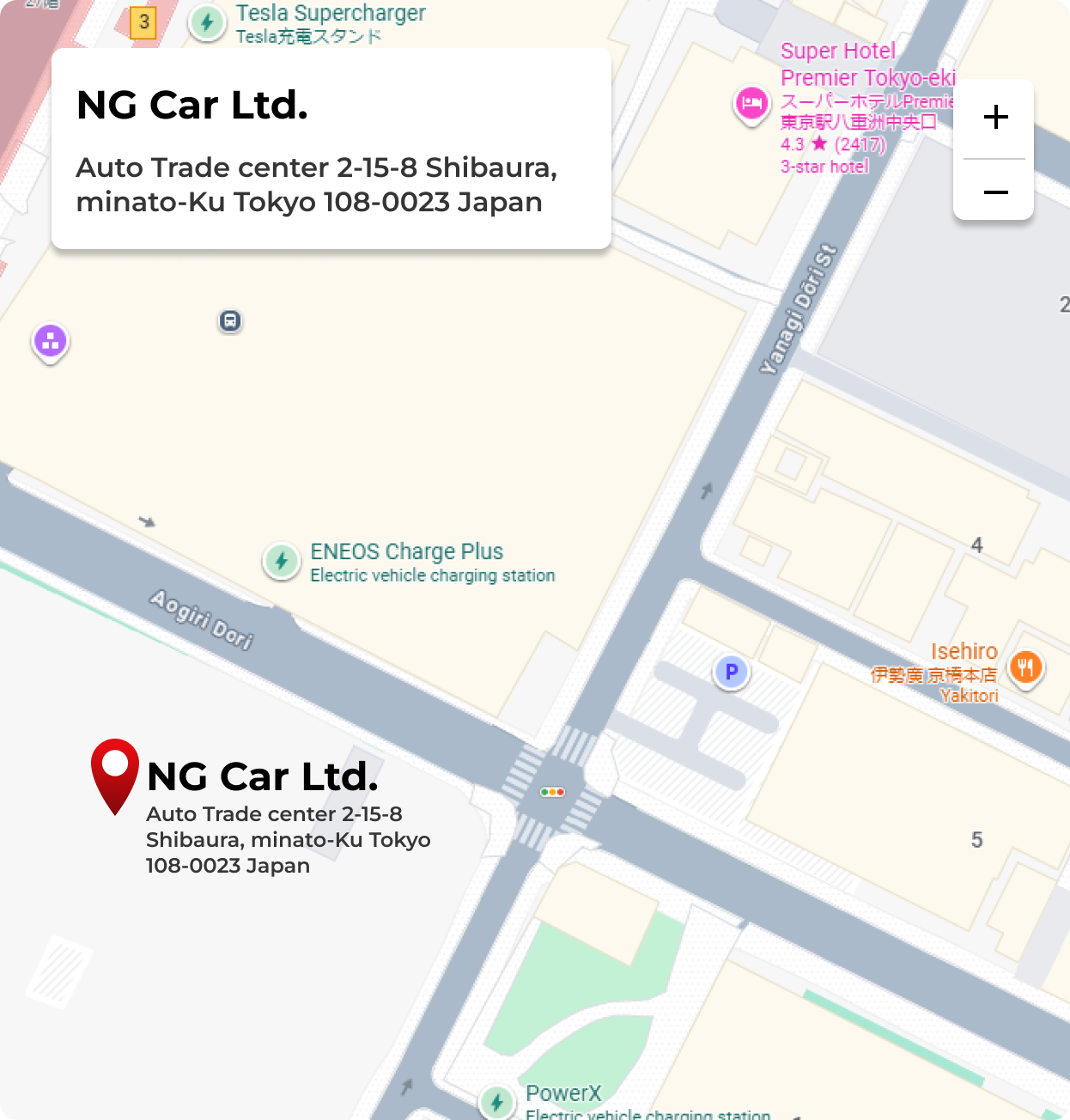 NG Car Ltd Location Map